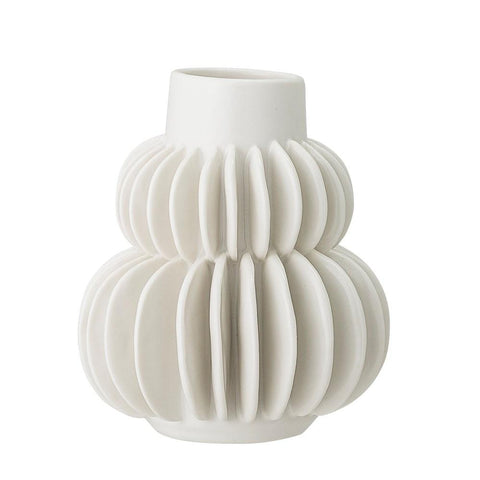 HALFDAN WHITE PLEAT VASE