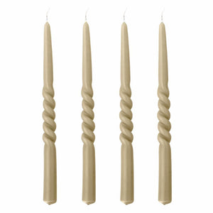 TWIST CANDLE NATURAL SET OF 2