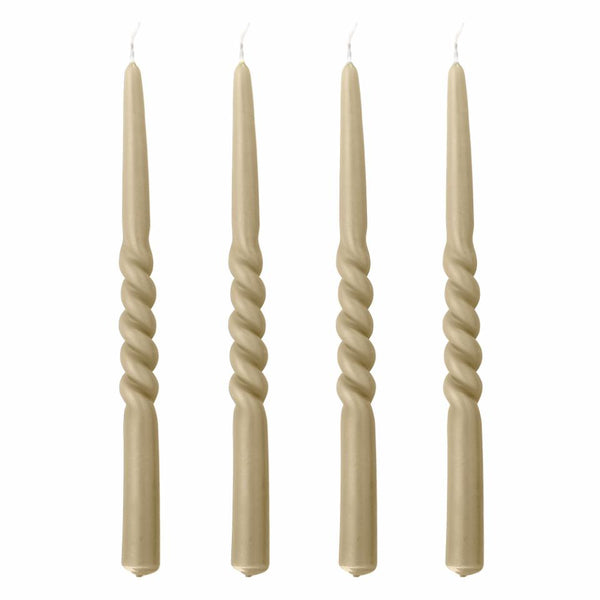 TWIST CANDLE NATURAL SET OF 2