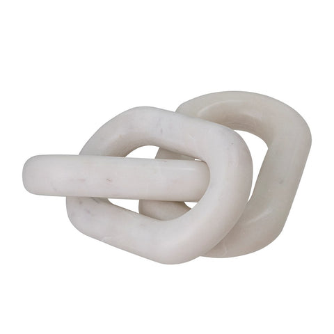 ADEE WHITE MARBLE LINK SCULPTURE